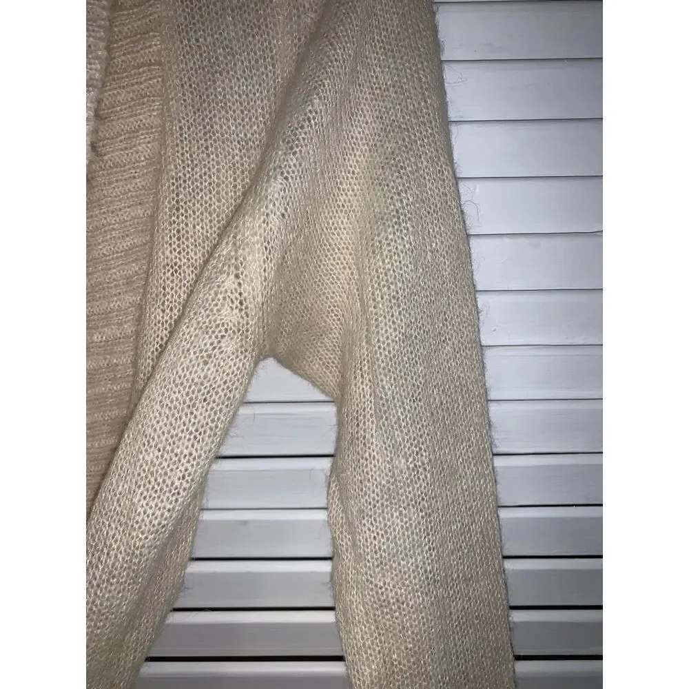 Vintage JJ BASICS Sheer Knit Cardigan Sweater Large‎